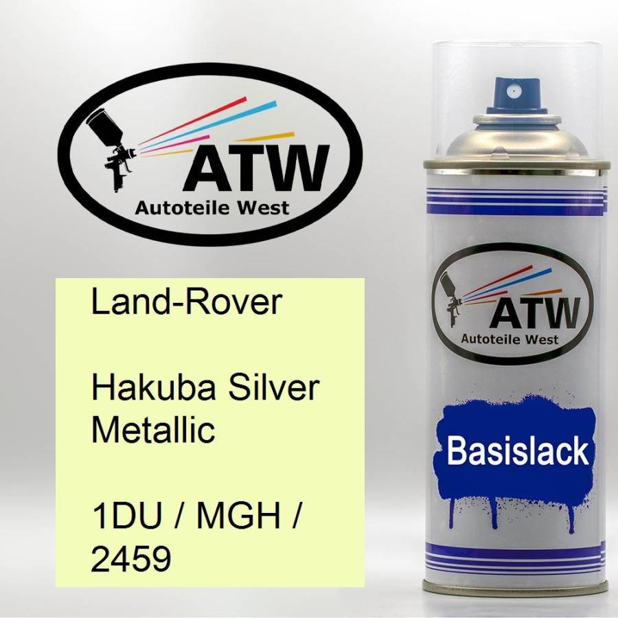 Land-Rover, Hakuba Silver Metallic, 1DU / MGH / 2459: 400ml Sprühdose, von ATW Autoteile West.
